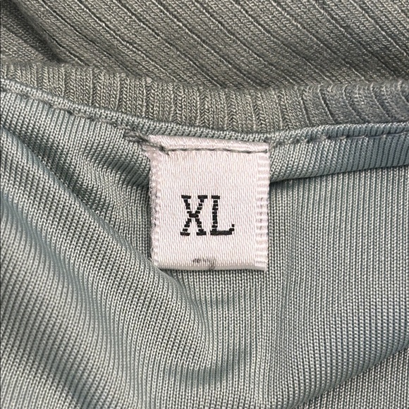 Unbranded Sage Green Front Knotted Cut-out Dress - Picture 3 of 6